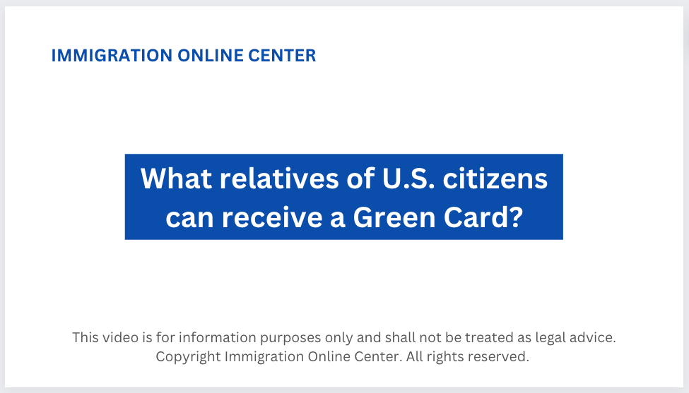 Relatives of citizens